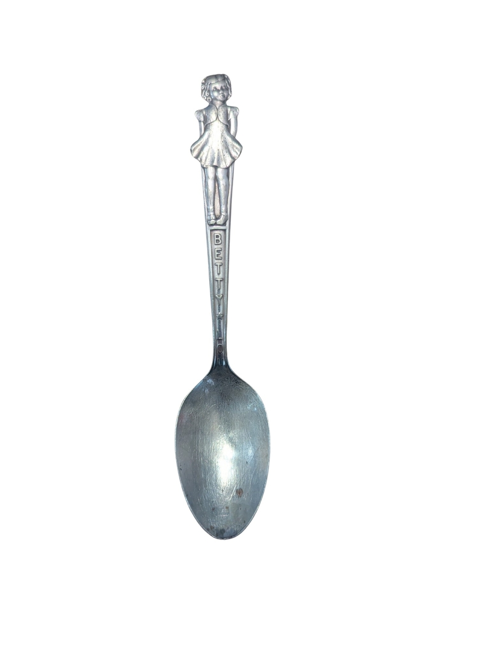 vintage 1930s carlton silver plate Betty Lou Quaker oats character spoon